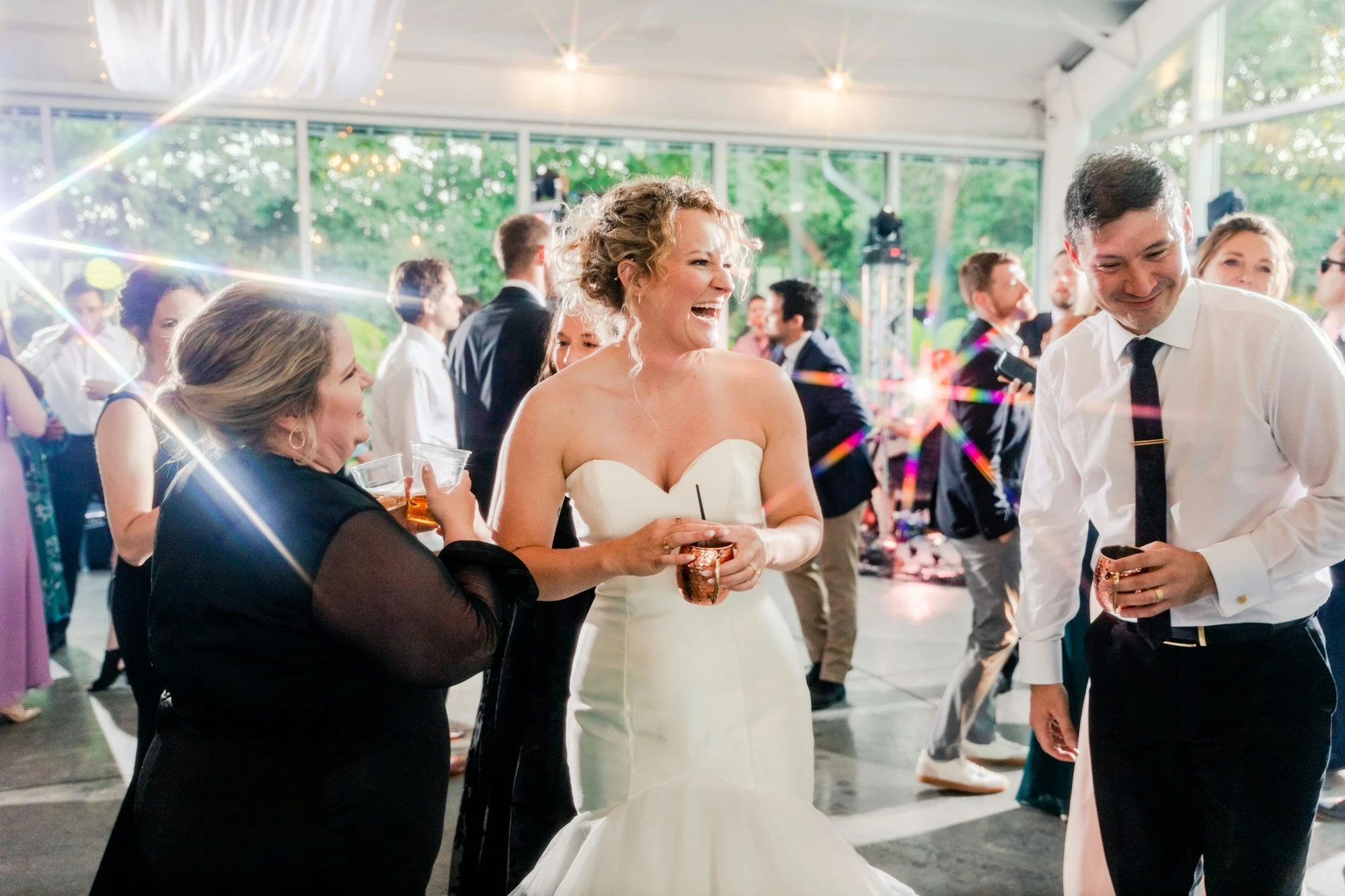 On the dance floor