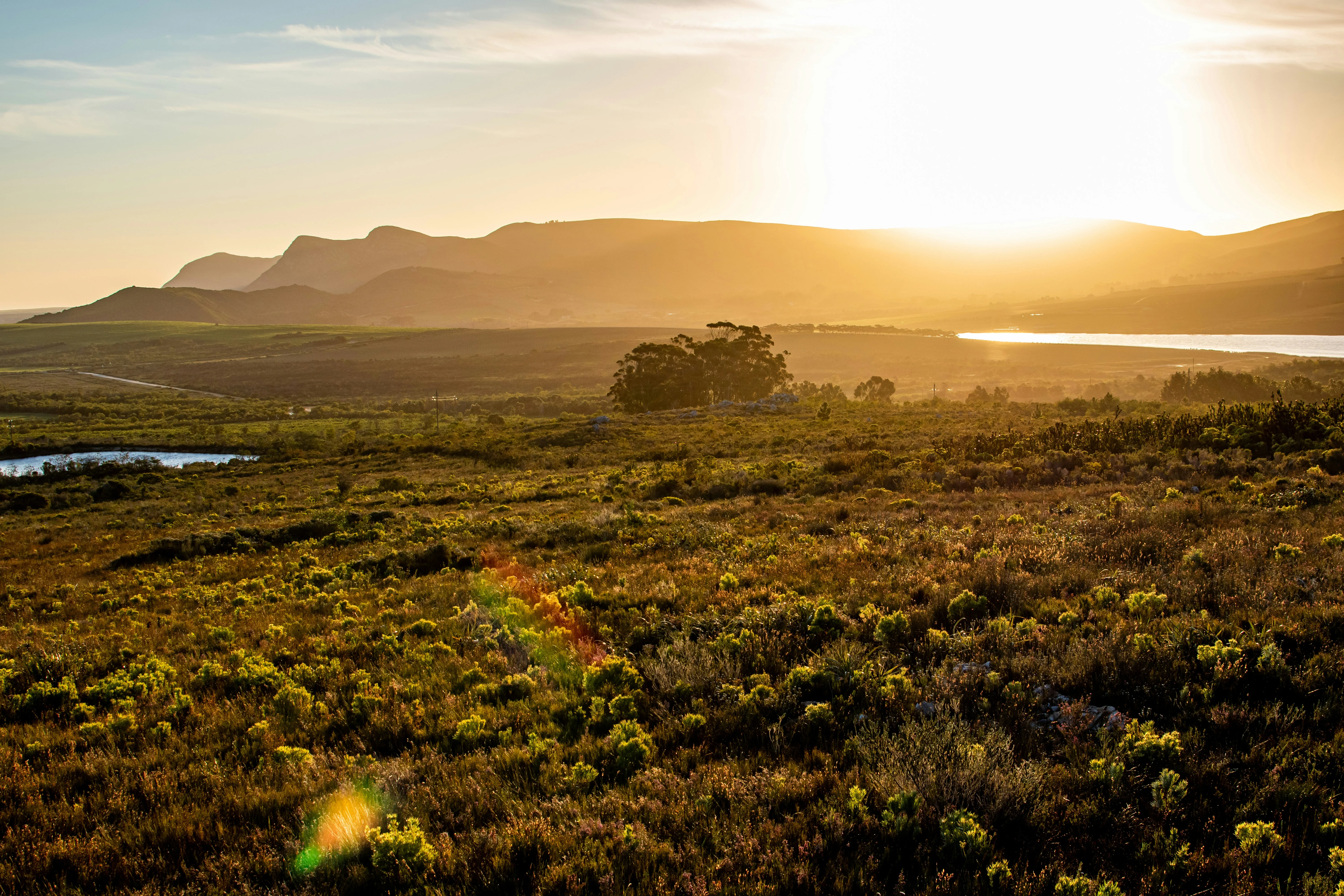 Sunset over the Outeniqua mountains
